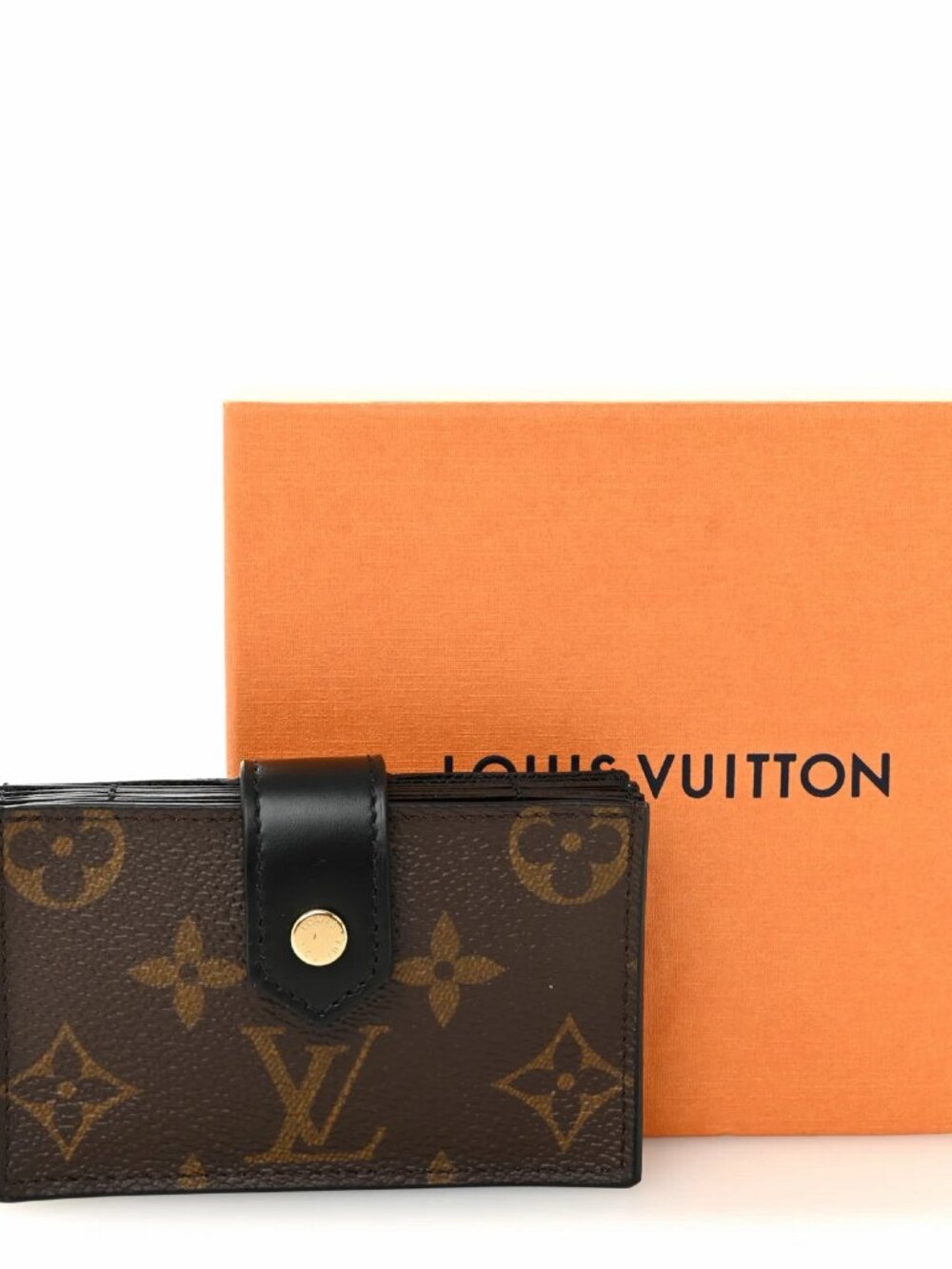 Louis Vuitton Monogram Gusset Card Holder Black